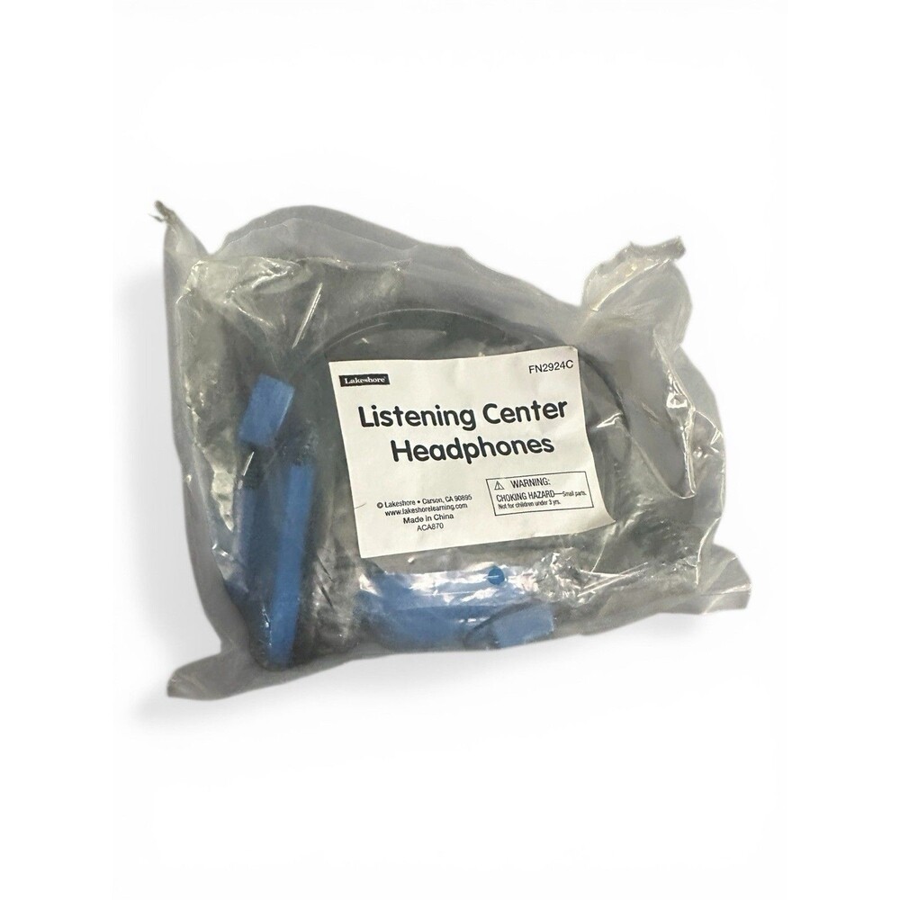 Lakeshore Listening Center 1/4" Input Headphones Blue FN2924C - New In Bag